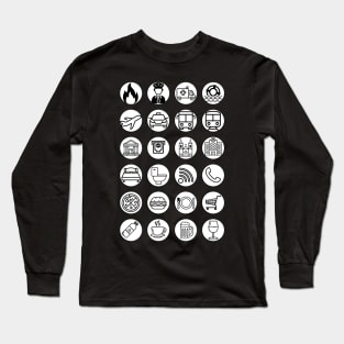 Traveler's Shirt (black and white version) Long Sleeve T-Shirt